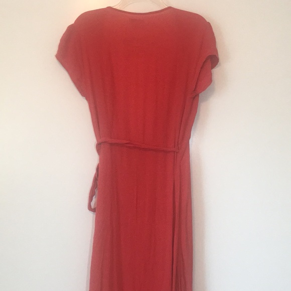 Amuse Society red crinkle wrap maxi dress - Picture 5 of 7